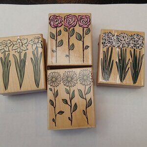 Flowers Stampers Set of 4